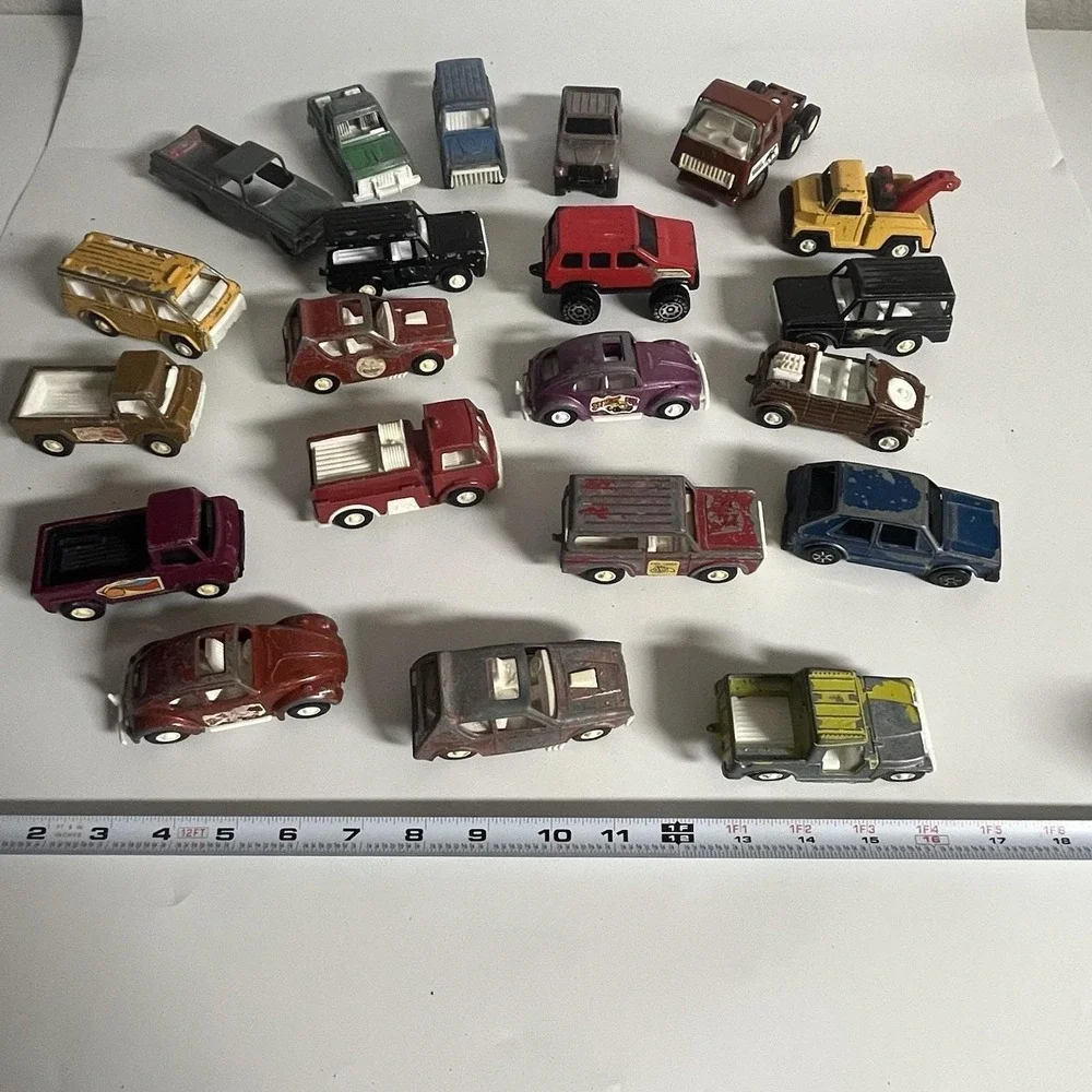 Vintage Die Cast Cars Tootsie Toy Buddy L Tonka Diecast Trucks Cars Large Lot 21